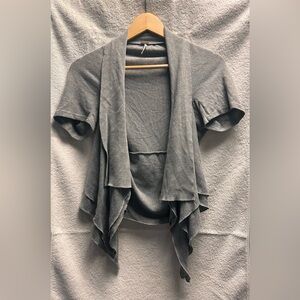 Poof! Heather Gray Knit Top